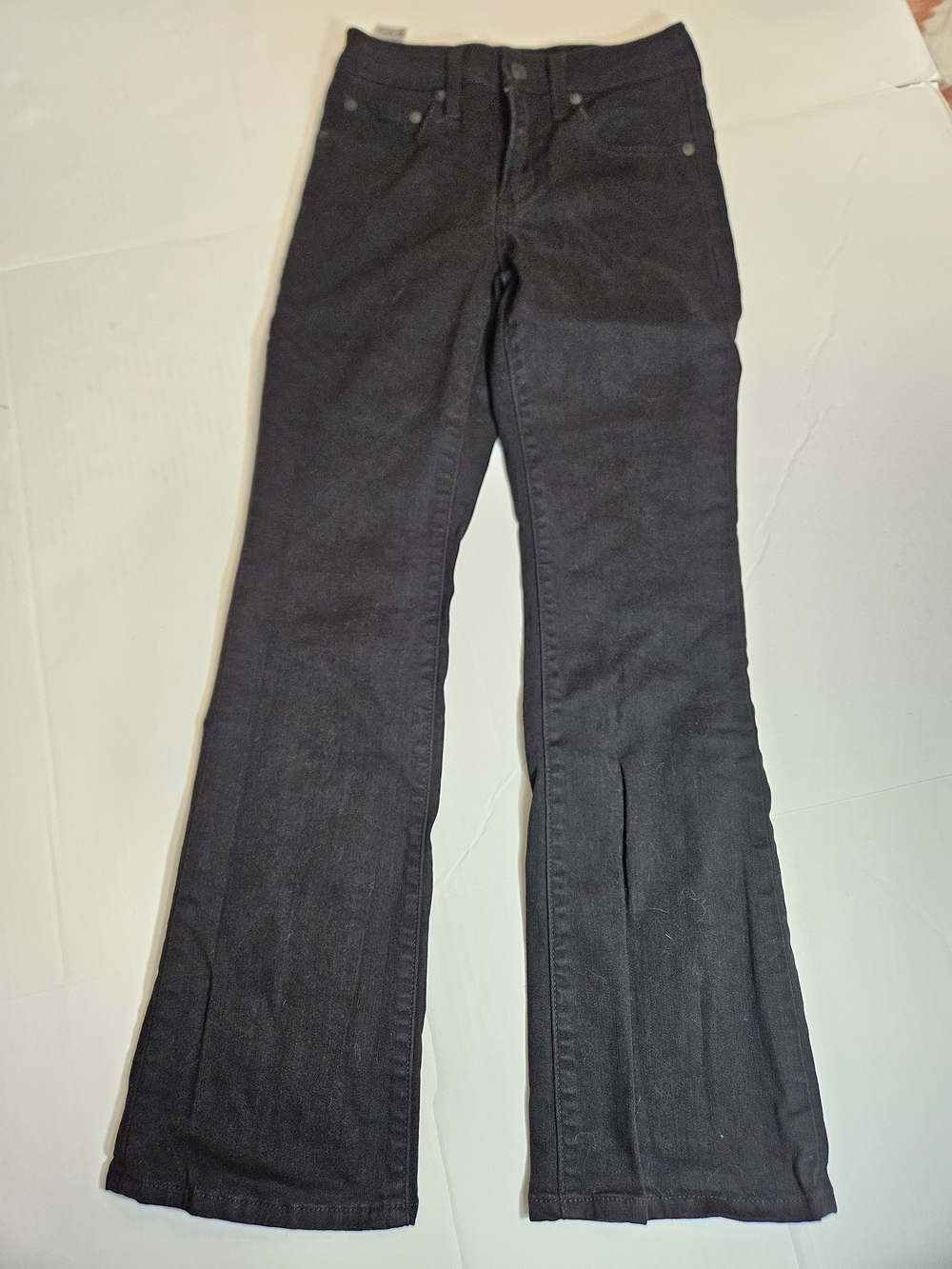 Levi's Big "E" Premium 725 High Rise Bootcut Deep Black Denim Women's 24